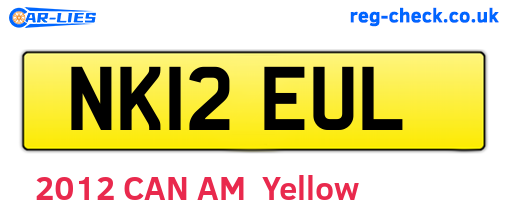 NK12EUL are the vehicle registration plates.