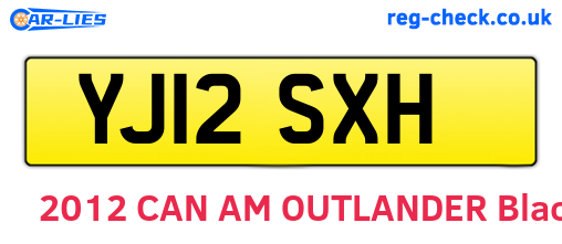 YJ12SXH are the vehicle registration plates.