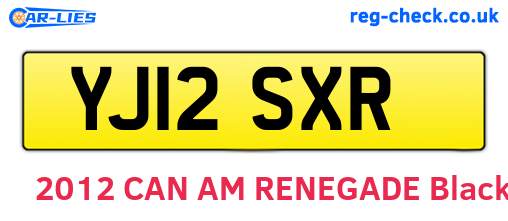 YJ12SXR are the vehicle registration plates.