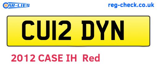 CU12DYN are the vehicle registration plates.