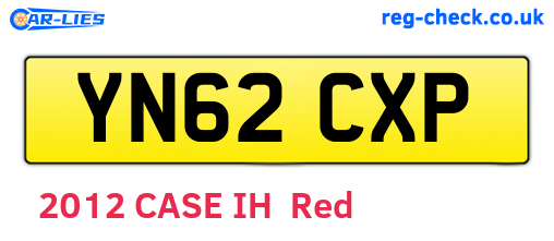 YN62CXP are the vehicle registration plates.