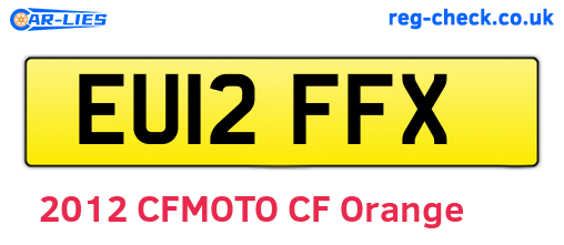 EU12FFX are the vehicle registration plates.