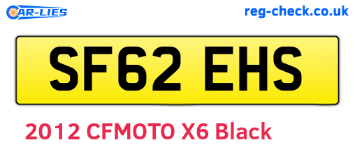 SF62EHS are the vehicle registration plates.