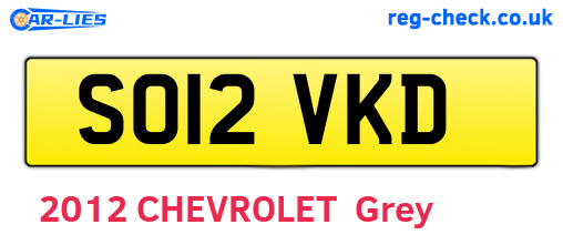 SO12VKD are the vehicle registration plates.