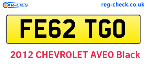 FE62TGO are the vehicle registration plates.