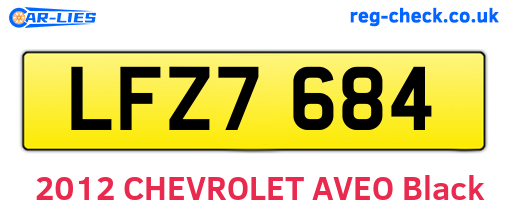 LFZ7684 are the vehicle registration plates.
