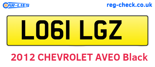 LO61LGZ are the vehicle registration plates.