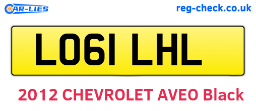 LO61LHL are the vehicle registration plates.