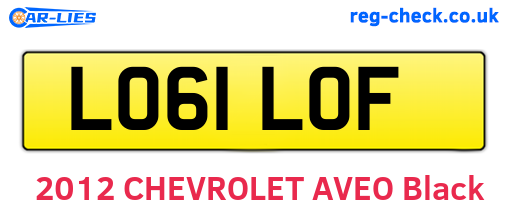 LO61LOF are the vehicle registration plates.