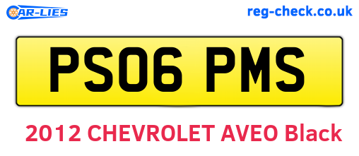 PS06PMS are the vehicle registration plates.
