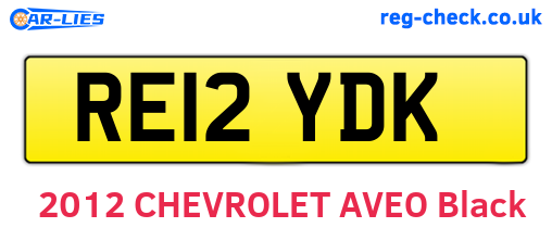 RE12YDK are the vehicle registration plates.