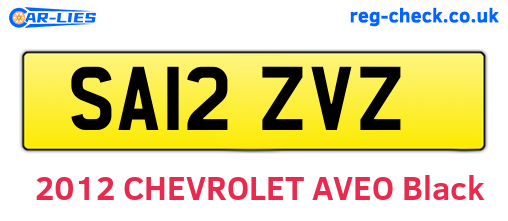 SA12ZVZ are the vehicle registration plates.