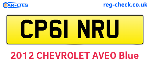 CP61NRU are the vehicle registration plates.