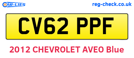 CV62PPF are the vehicle registration plates.