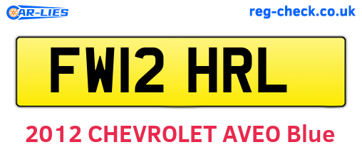 FW12HRL are the vehicle registration plates.