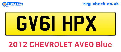 GV61HPX are the vehicle registration plates.