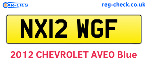 NX12WGF are the vehicle registration plates.