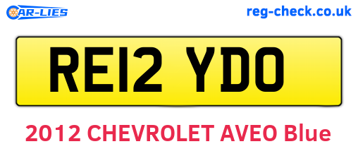 RE12YDO are the vehicle registration plates.
