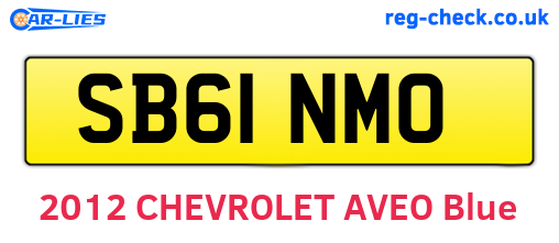 SB61NMO are the vehicle registration plates.