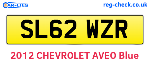 SL62WZR are the vehicle registration plates.