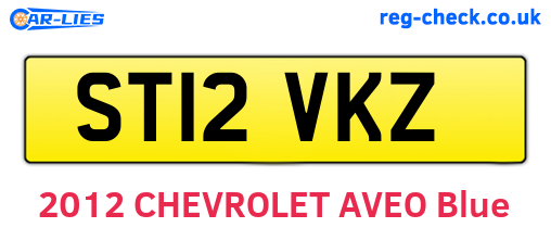 ST12VKZ are the vehicle registration plates.