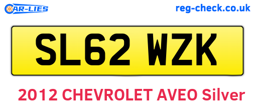SL62WZK are the vehicle registration plates.