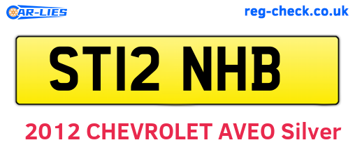ST12NHB are the vehicle registration plates.