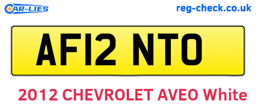 AF12NTO are the vehicle registration plates.