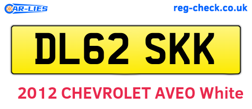 DL62SKK are the vehicle registration plates.