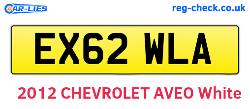 EX62WLA are the vehicle registration plates.