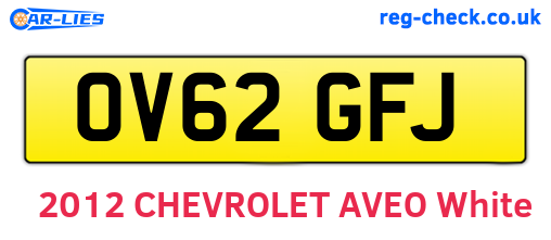 OV62GFJ are the vehicle registration plates.