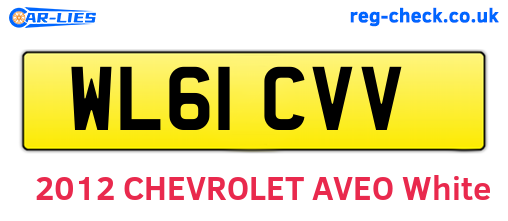 WL61CVV are the vehicle registration plates.