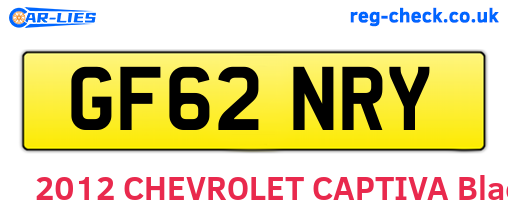 GF62NRY are the vehicle registration plates.