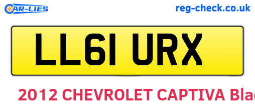 LL61URX are the vehicle registration plates.