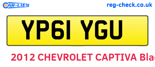 YP61YGU are the vehicle registration plates.