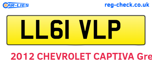 LL61VLP are the vehicle registration plates.