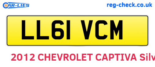 LL61VCM are the vehicle registration plates.