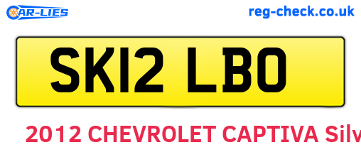 SK12LBO are the vehicle registration plates.