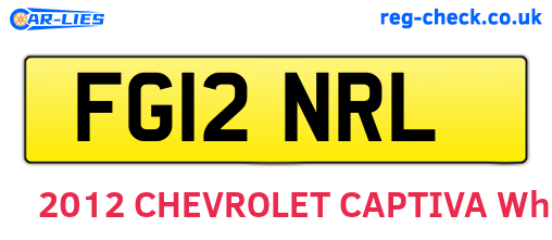FG12NRL are the vehicle registration plates.