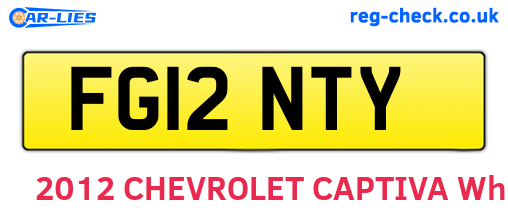 FG12NTY are the vehicle registration plates.