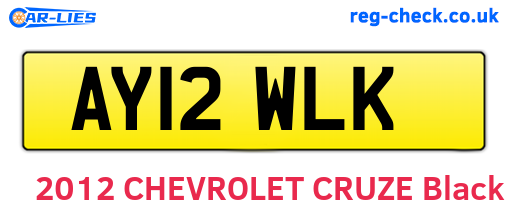 AY12WLK are the vehicle registration plates.