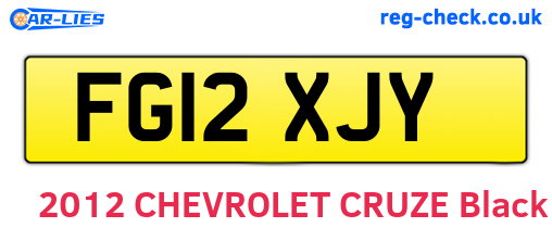 FG12XJY are the vehicle registration plates.