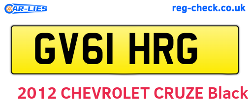 GV61HRG are the vehicle registration plates.