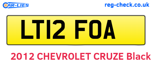 LT12FOA are the vehicle registration plates.