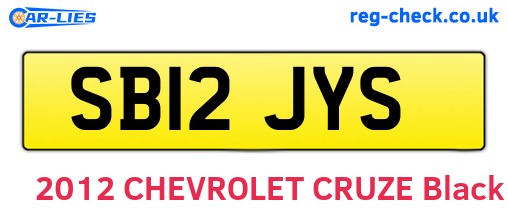 SB12JYS are the vehicle registration plates.