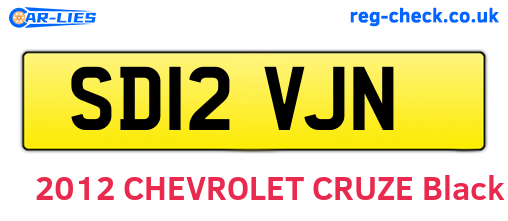 SD12VJN are the vehicle registration plates.