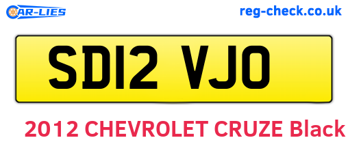 SD12VJO are the vehicle registration plates.
