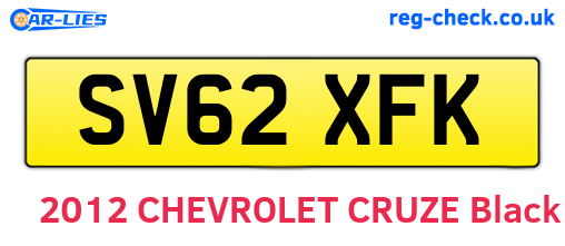 SV62XFK are the vehicle registration plates.