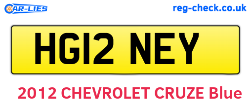 HG12NEY are the vehicle registration plates.