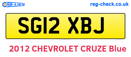 SG12XBJ are the vehicle registration plates.